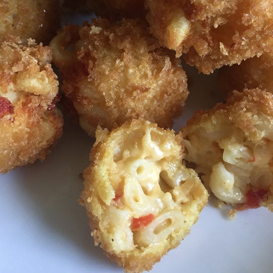 Mac N Cheese Fritters with Birdie’s Pimento Cheese
