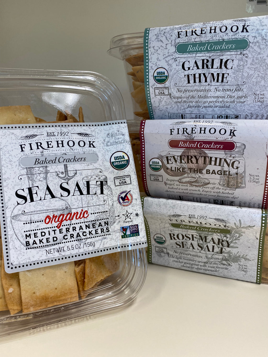 Firehook Mediterranean Baked Crackers - Birdie's Pimento Cheese